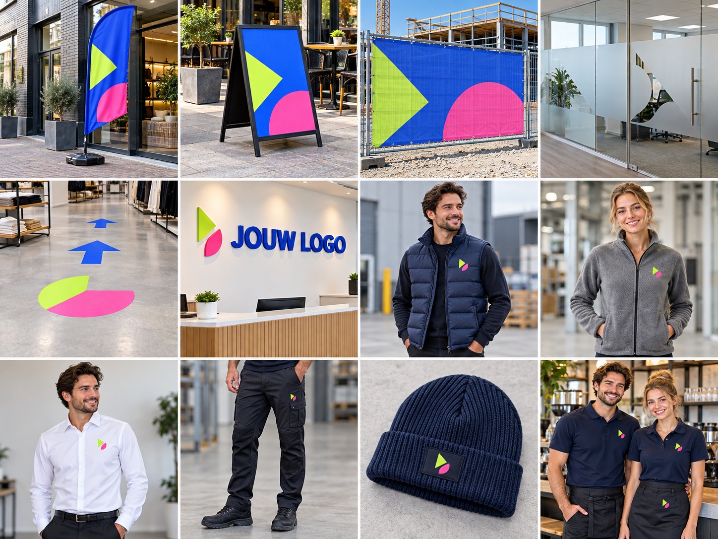 Ontwerpvoorbeeld: Bodywarmer met borstlogo